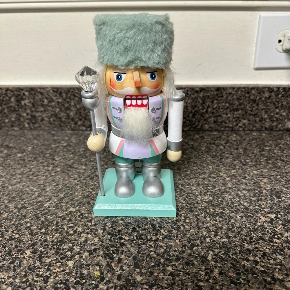 Christmas Teal Pastel Whimsical Nutcracker